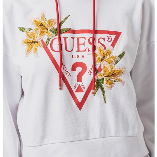 Фитнес худи с флорална бродерия Guess