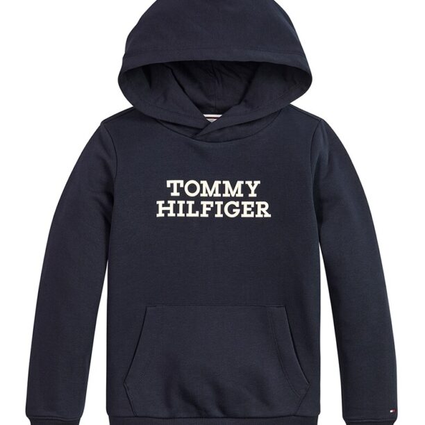 Худи с органичен памук с релефно лого Tommy Hilfiger