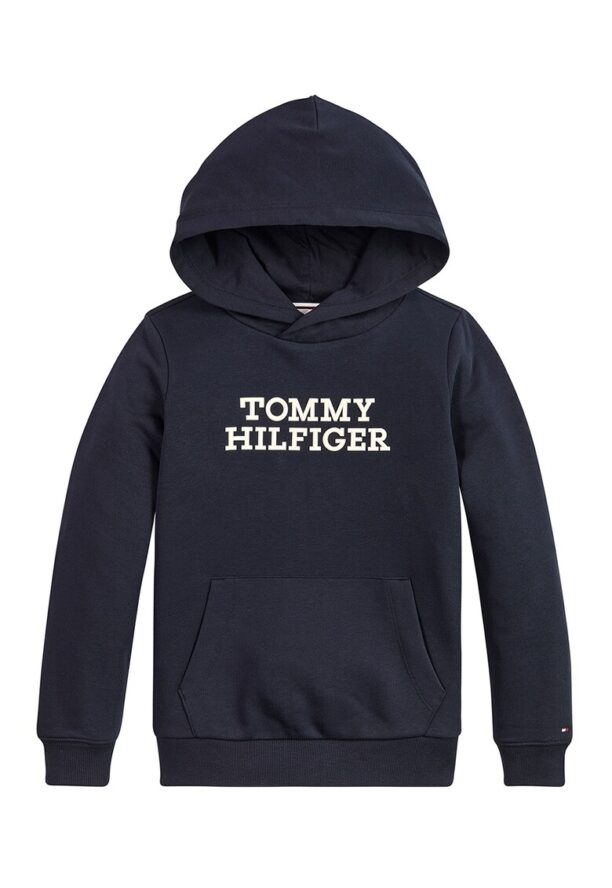 Худи с органичен памук с релефно лого Tommy Hilfiger