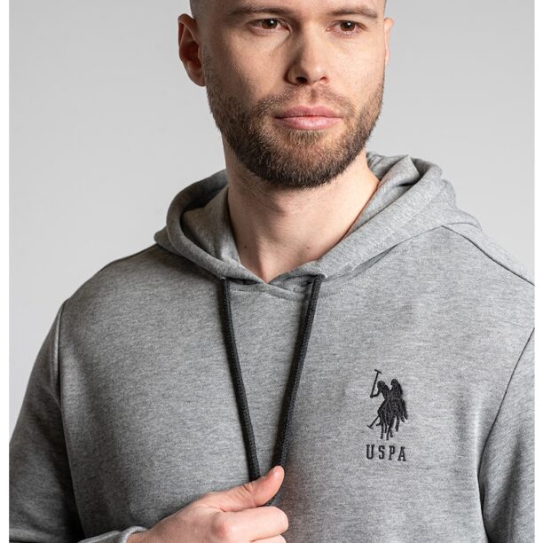 Худи с памук и джоб кенгуру US Polo Assn