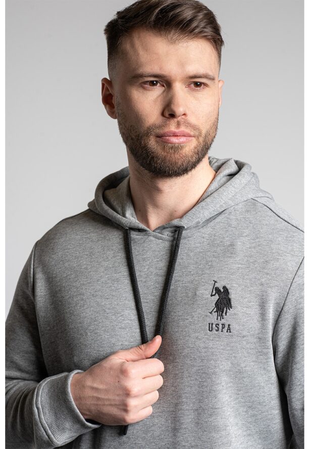 Худи с памук и джоб кенгуру US Polo Assn