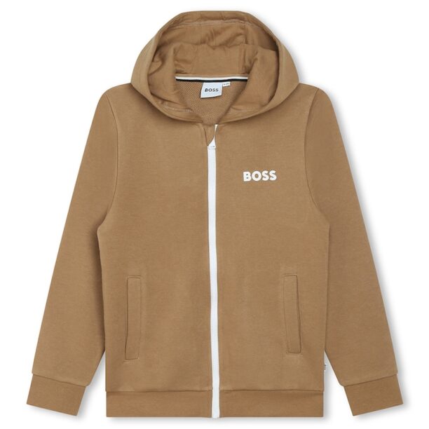 Худи с цип и джобове BOSS Kidswear