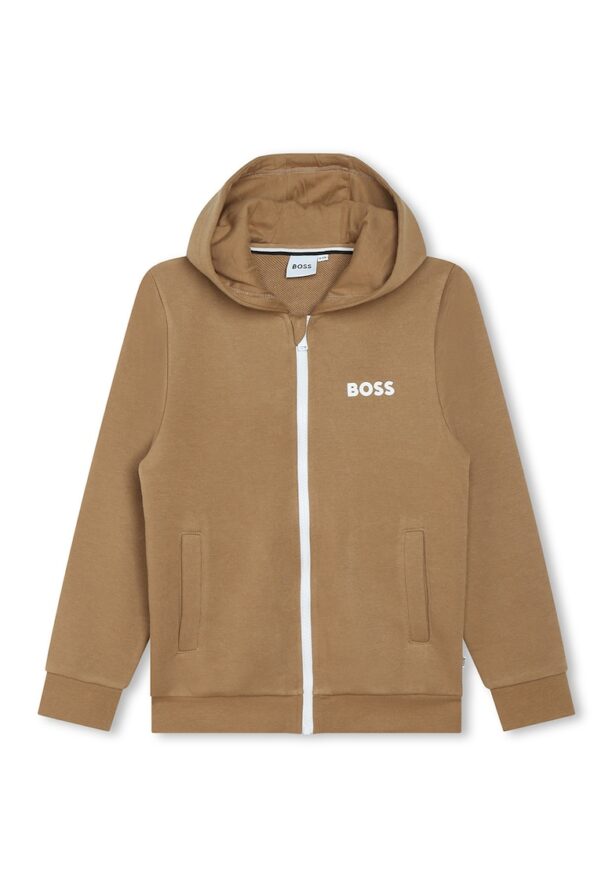 Худи с цип и джобове BOSS Kidswear