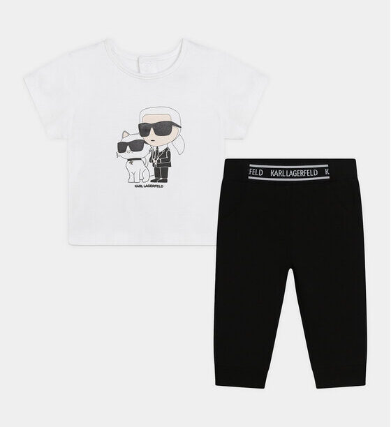 Комплект тишърт и клин Karl Lagerfeld Kids за Момичета