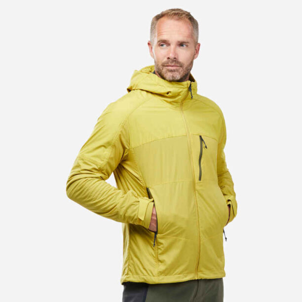 Мъжко ветроупорно softshell яке за планински трекинг mt900 windwarm