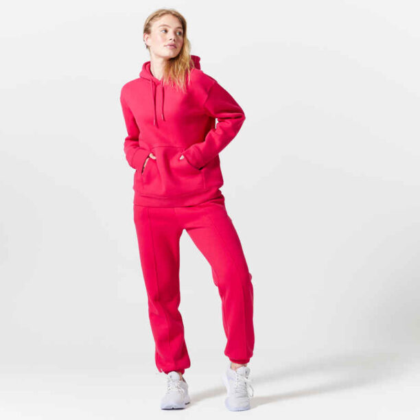 Women's fitness fleece warm pant - 500 pink