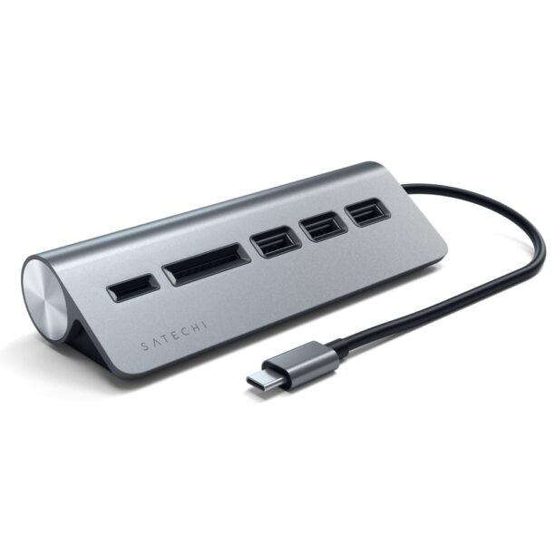 USB Хъб Satechi Aluminum USB-C 3.0 Hub (ST-TCHCRM)