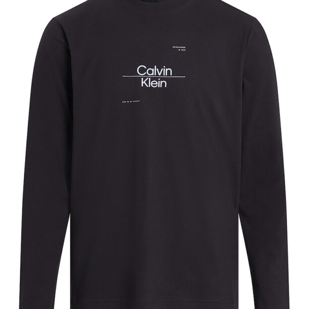 Блуза с овално деколте и лого CALVIN KLEIN