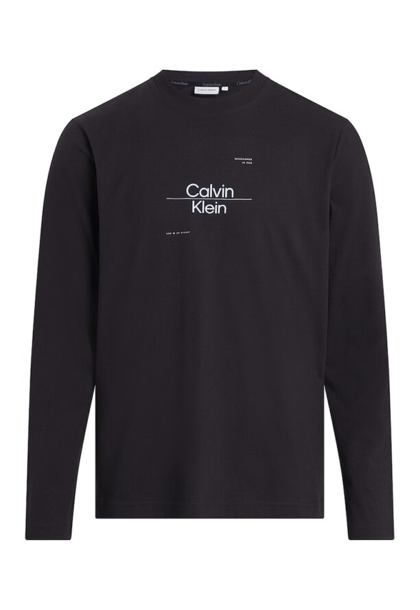 Блуза с овално деколте и лого CALVIN KLEIN