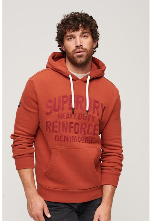 Бродирано худи Worker Script SUPERDRY