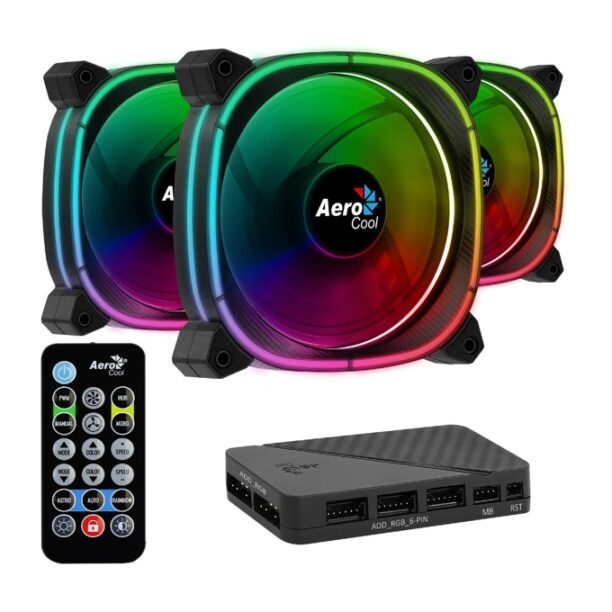 Вентилатор 120mm AeroCool Fan Pack 3 in 1 ASTRO 12 Pro RGB