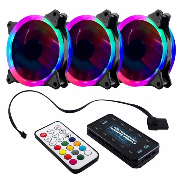 Вентилатори 120mm Makki FAN120-RGB-3P