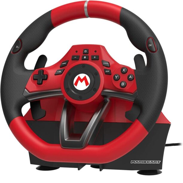 Волан с педали Hori Mario Kart Racing Wheel Pro Deluxe