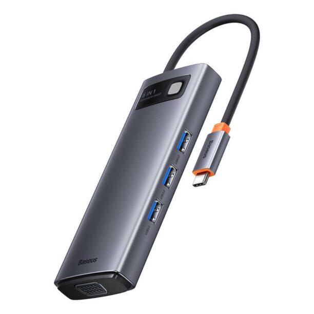 Докинг станция Baseus USB-C Metal Gleam Series 6-in-1 Hub (WKWG030013)