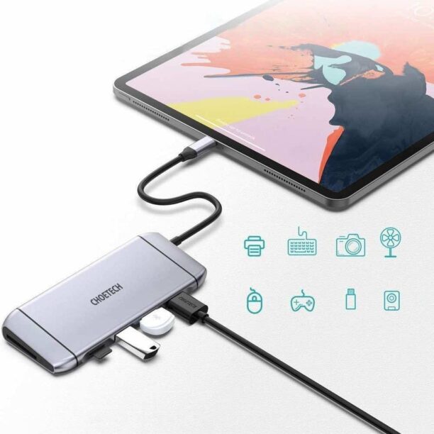 Докинг станция Choetech 9-in-1 USB-C Hub