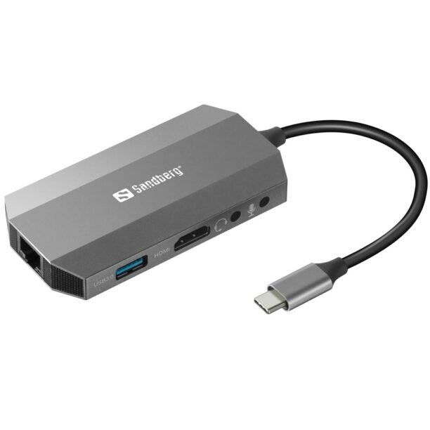 Докинг станция Sandberg USB-C 6in1 Travel Dock (136-33)