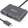 Докинг станция Sandberg USB-C Dock 2xHDMI+1xVGA+USB+PD (136-35)