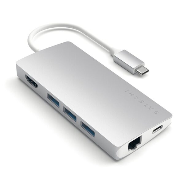 Докинг станция Satechi USB-C Aluminum Multiport 4K Adapter v2 (ST-TCMA2S)