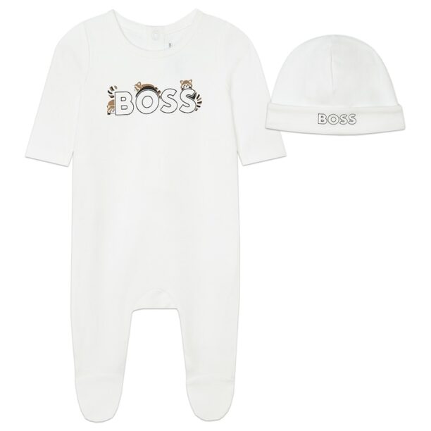 Дълга долна пижама и шапка - 2 части BOSS Kidswear