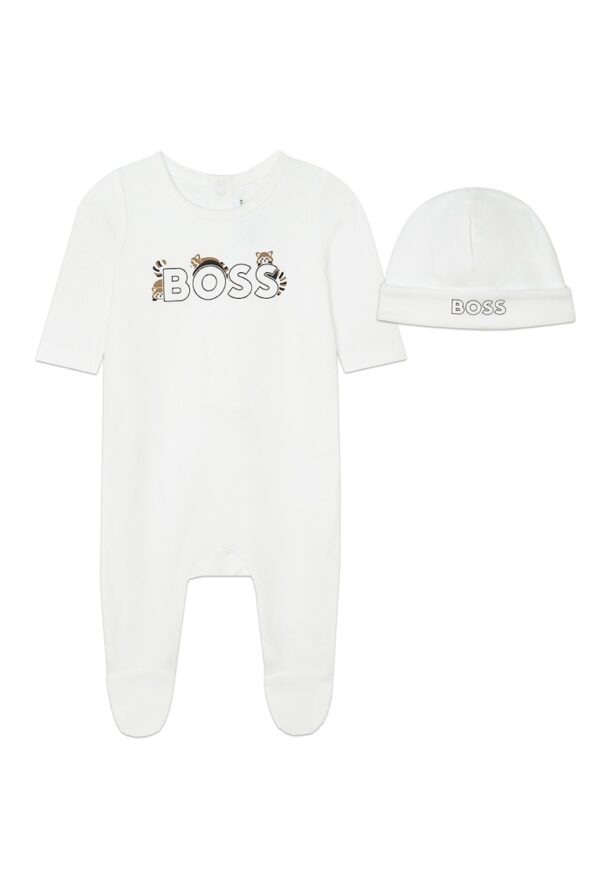 Дълга долна пижама и шапка - 2 части BOSS Kidswear