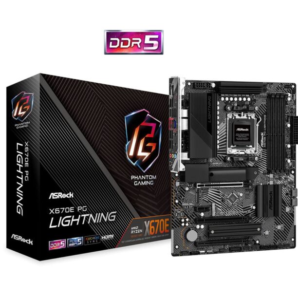 Дънна платка ASRock X670E PG LIGHTNING (90-MXBJ60-A0UAYZ)