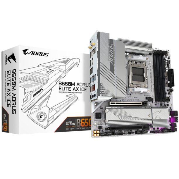 Дънна платка Gigabyte B650M Aorus Elite AX Ice