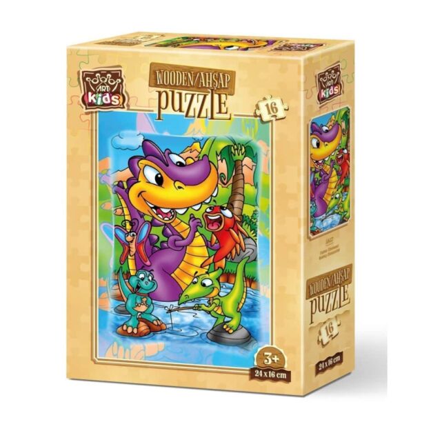 Дървен детски пъзел Art Puzzle Dinosaurs