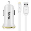 Зарядно за кола Hoco Dual USB Car Charger 4.8A & Lightning Cable Z1