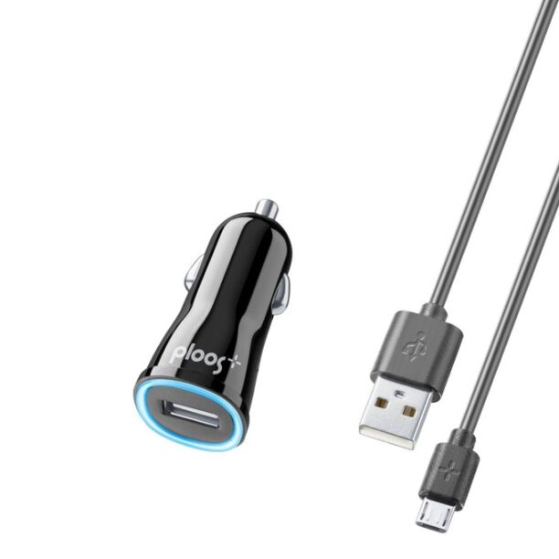 Зарядно за кола Ploos 6541 с включен micro-USB кабел