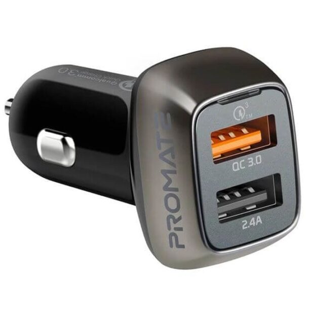 Зарядно за кола Promate Scud-30 Car Charger Dual USB 30W QC 3.0 (190419)