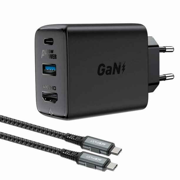 Зарядно устройство Acefast A17 65W GaN Charger