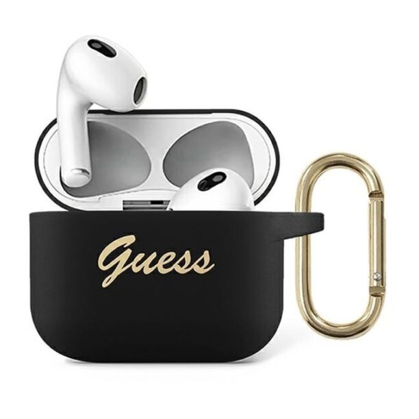 Защитен калъф Guess AirPods 3 Silicone Vintage Script Case