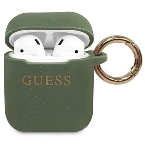 Защитен калъф Guess Silicone Glitter за Apple Airpods / Apple Airpods 2