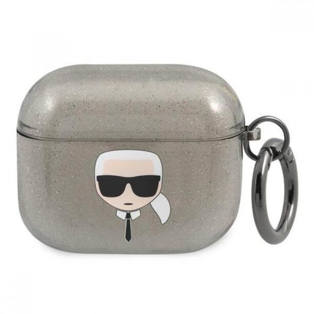 Защитен калъф Karl Lagerfeld AirPods 3 Glitter Karl Head Silicone Case