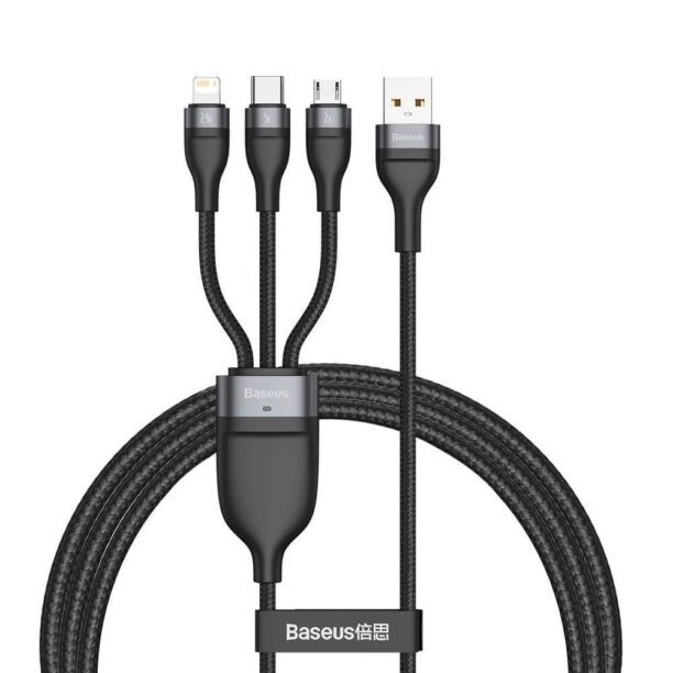 Кабел Baseus Flash Series 3-in-1 Fast Charging Data Cable (CA1T3-G1)