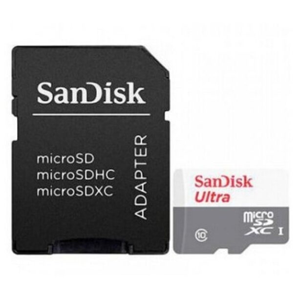 Карта памет 128GB microSDHC SanDisk Ultra (SD-SDSQUNR-128G-GN3MA) с адаптер