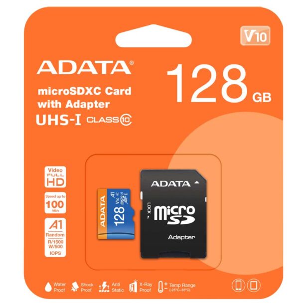 Карта памет 128GB microSDHC с адаптер