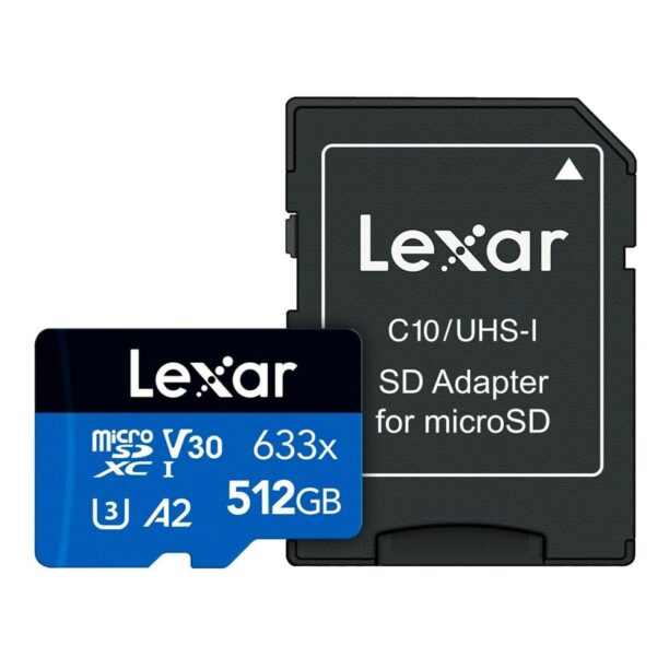 Карта памет 512GB с адаптер microSDXC Lexar High Performance 633x