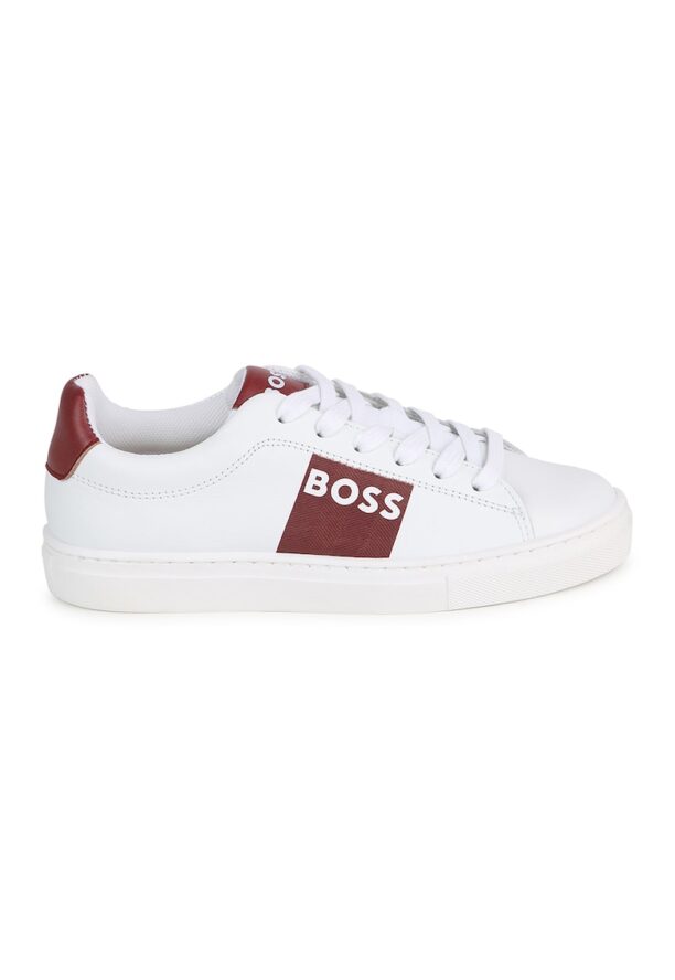 Кожени спортни обувки с лого BOSS Kidswear