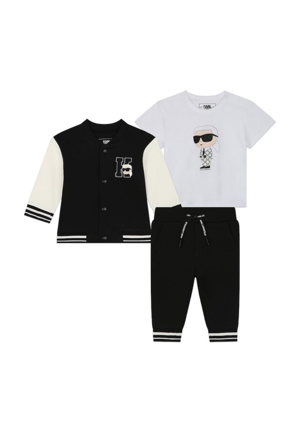 Комплект с памук и лого KARL LAGERFELD KIDS