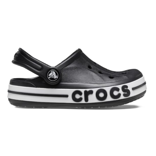 Крокс с отворена пета и релефно лого на подметката Crocs