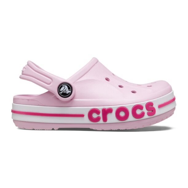 Крокс с отворена пета и релефно лого на подметката Crocs