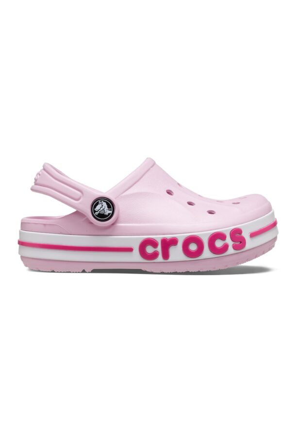 Крокс с отворена пета и релефно лого на подметката Crocs