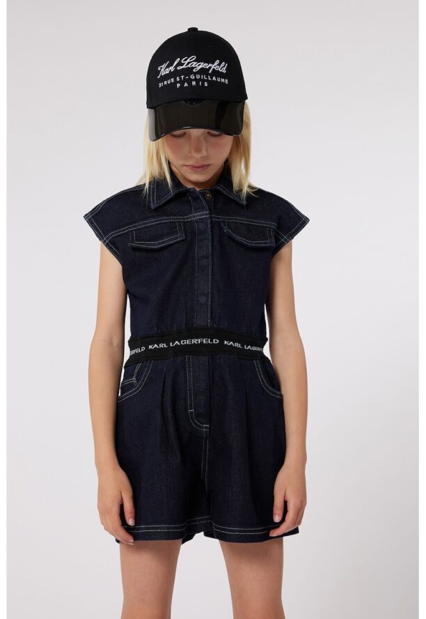 Къс гащеризон от деним KARL LAGERFELD KIDS