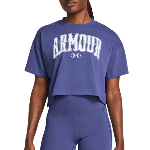 Къса фитнес тениска с лого Under Armour