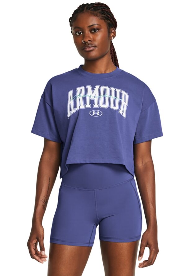 Къса фитнес тениска с лого Under Armour