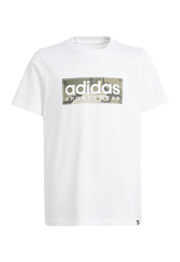 Памучна тениска Camo с лого adidas Sportswear