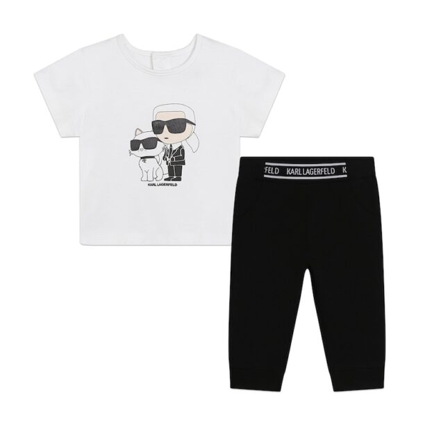 Памучна тениска и клин KARL LAGERFELD KIDS