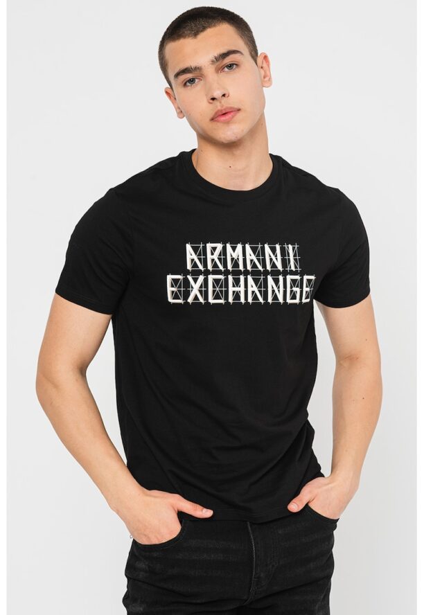 Памучна тениска с лого ARMANI EXCHANGE