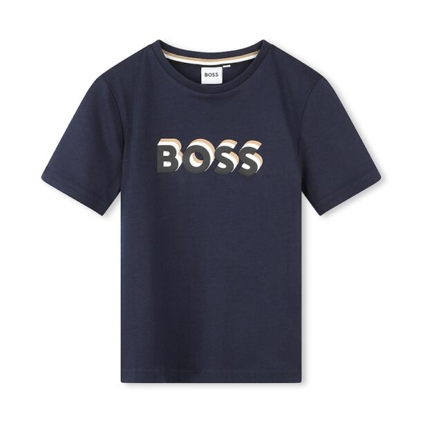 Памучна тениска с лого BOSS Kidswear